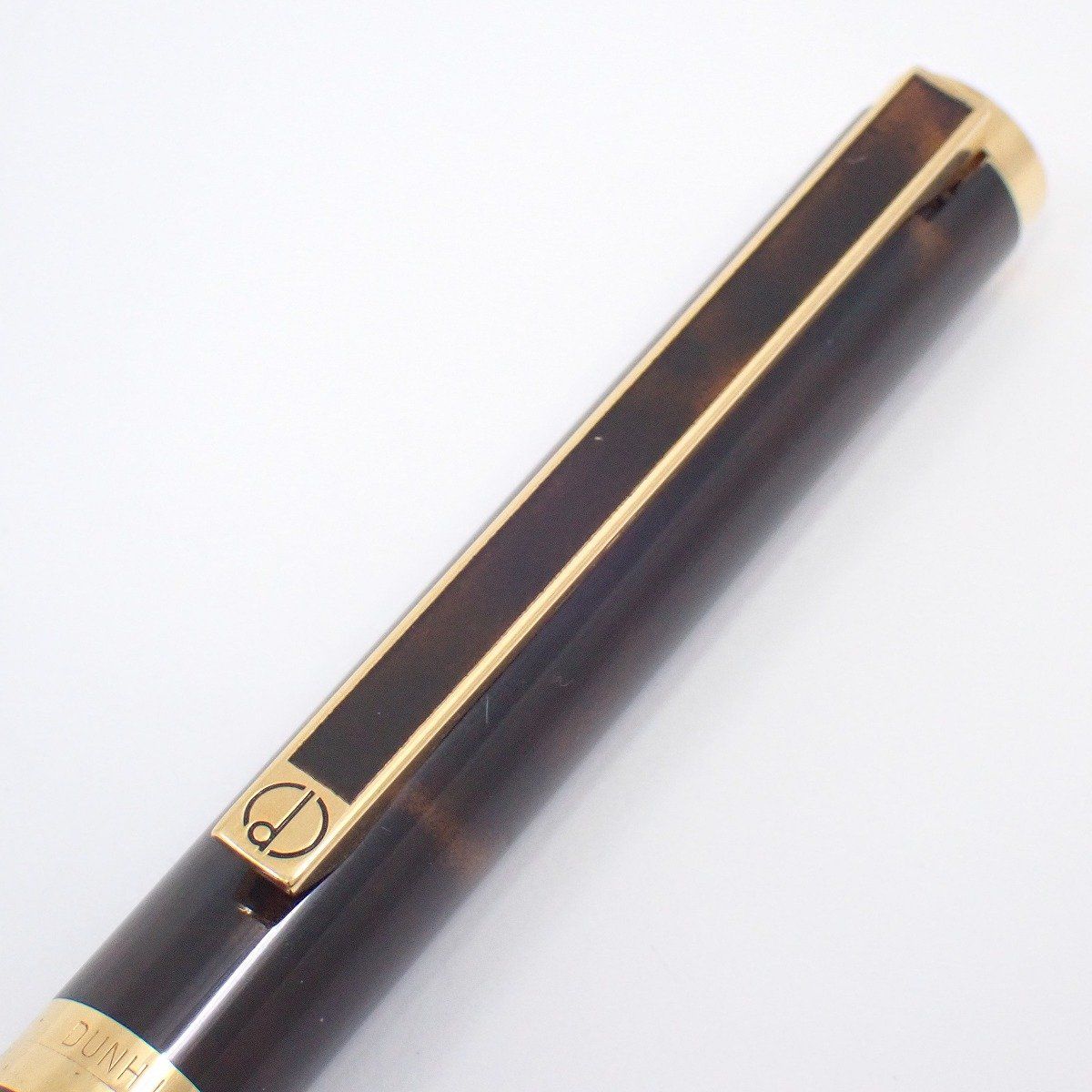 dunhill ダンヒル 14Kペン先 万年筆 ブラウン系マーブル×ゴールド【い