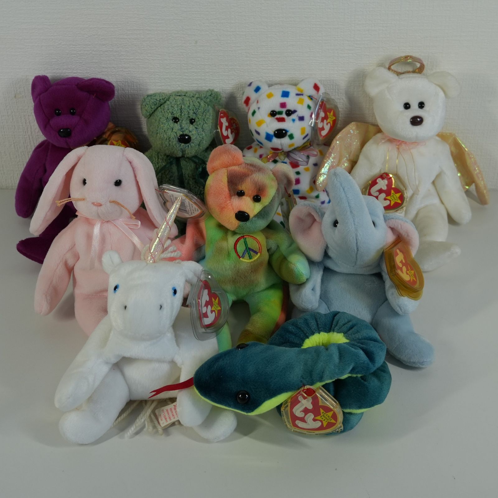 IM] Ty ビーニーベイビーズ タグ付きぬいぐるみ 9体まとめて 現状品