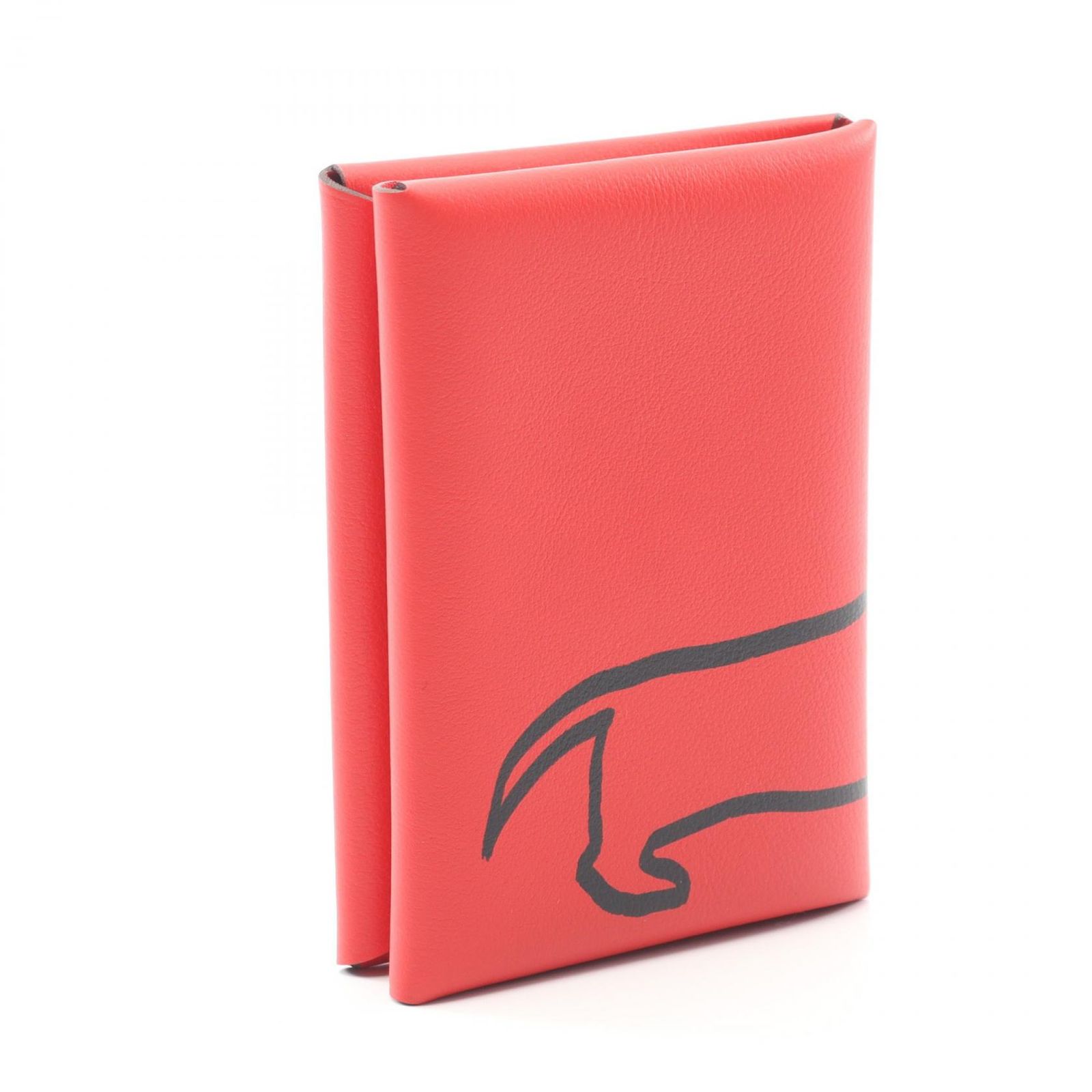 HERMES エルメス カルヴィデュオ ダックスフント ルージュクー コインケース