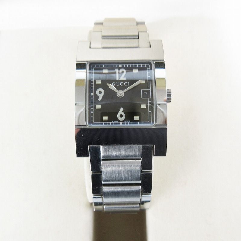 グッチ GUCCI 腕時計 ウォッチ クォーツ デイト スクエア 2針 アナログ