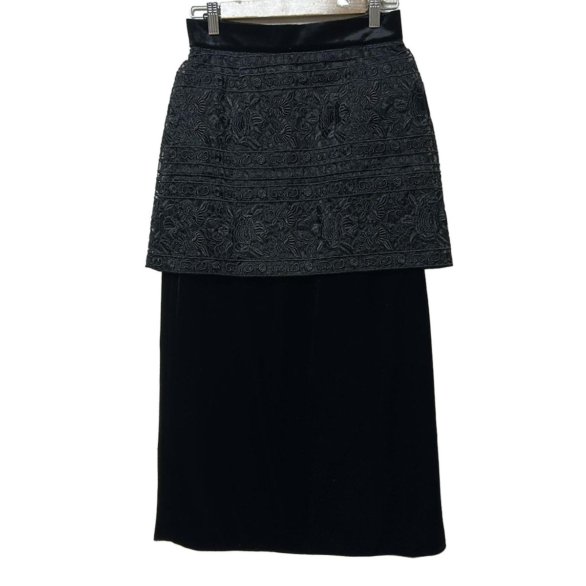 ADORE アドーア ロングスカート サイズ36 S レディース リュクスオーナメントレーススカート 531 5220910 黒 刺繍