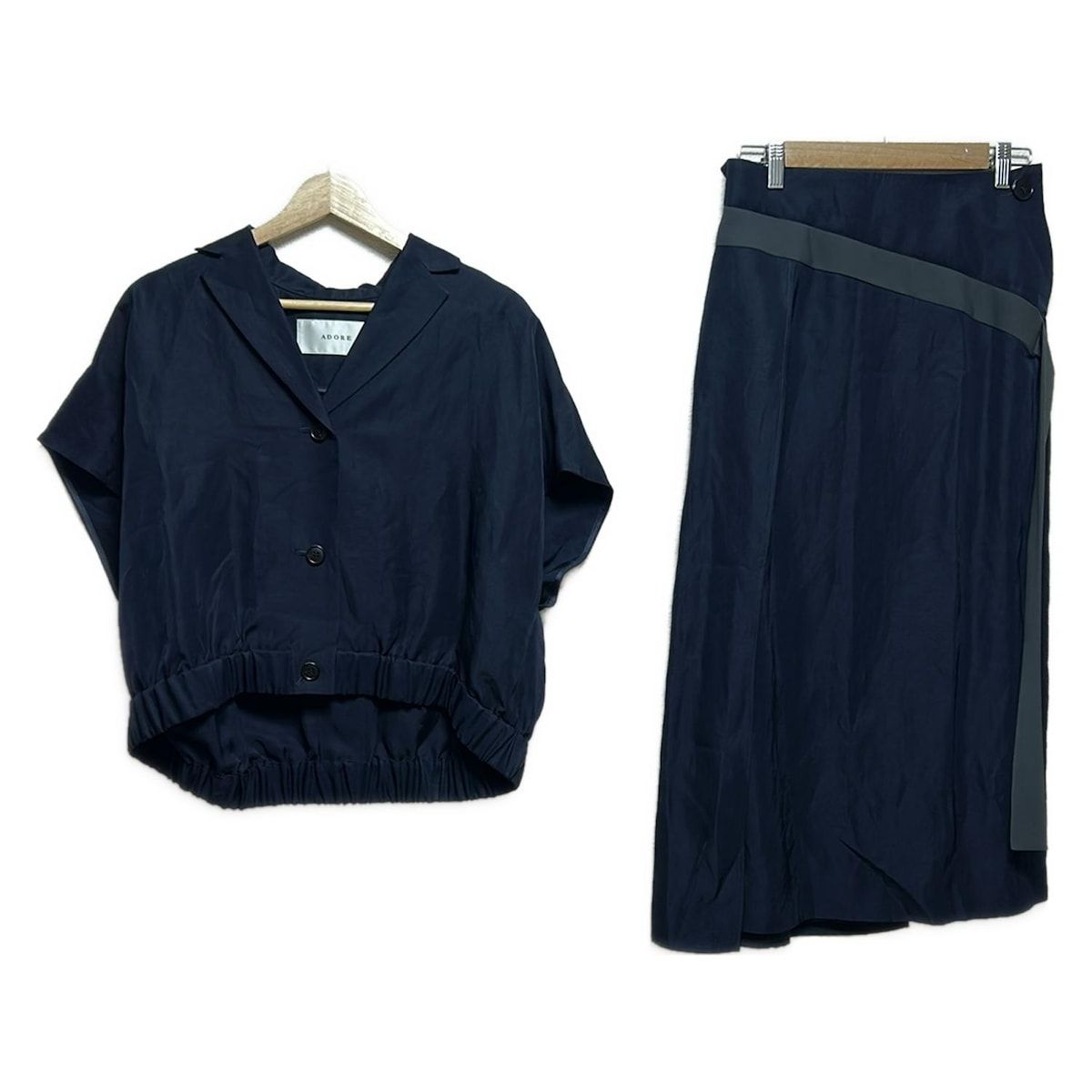 ADORE アドーア スカートスーツ レディース シルキープレーンクロスジャケット シルキープレーンクロススカート 531 5150502 5120502