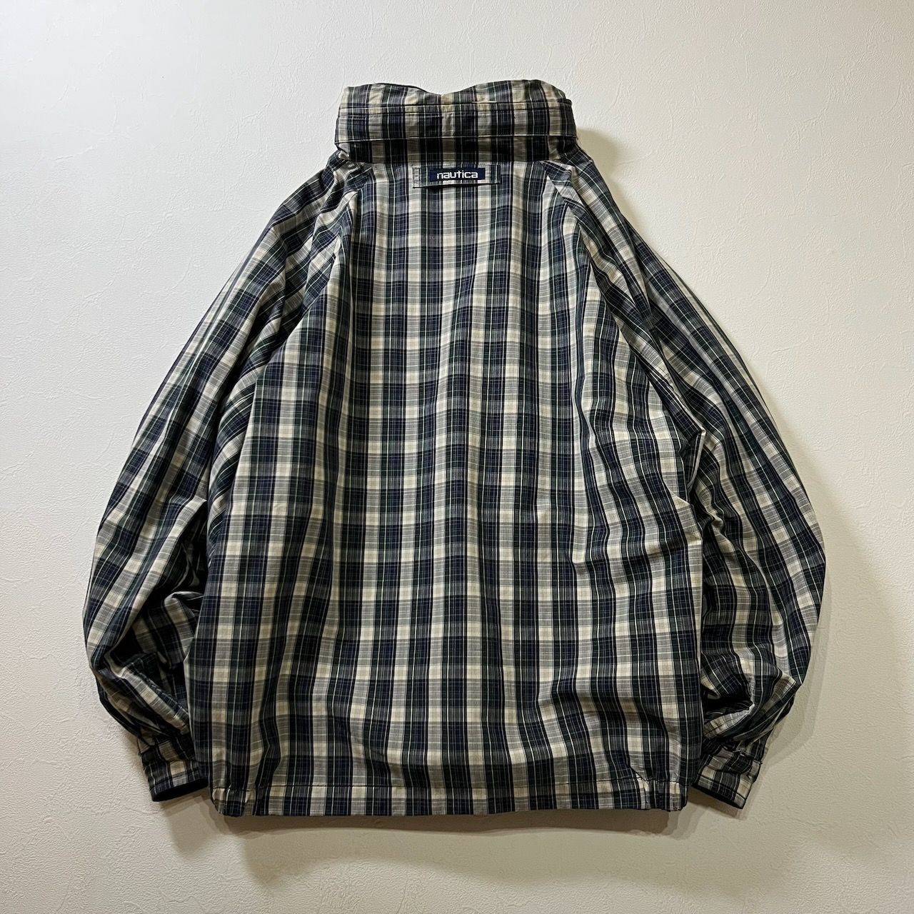 90s nautica リバーシブル フリース チェック ブルゾン スイングトップ 