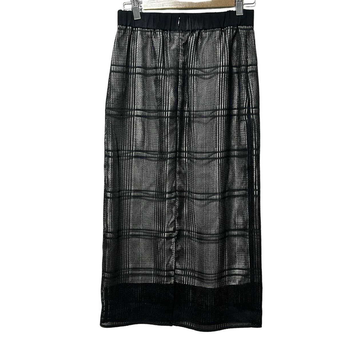 ADORE アドーア ロングスカート サイズ36 S レディース チェックタイトスカート 531-5120500 黒