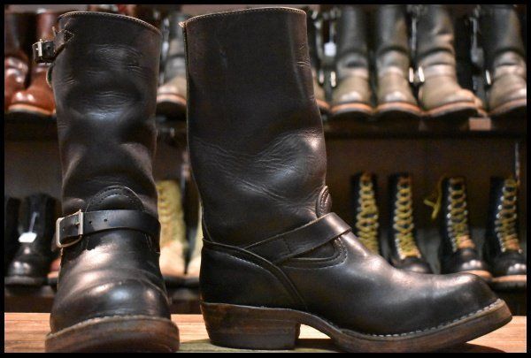 8 E PT 91 00年 WESCO ウエスコ カスタムボス ブラック 黒 11インチハイト ビブラム705ダブル エンジニア ブーツ BOSS FL 109