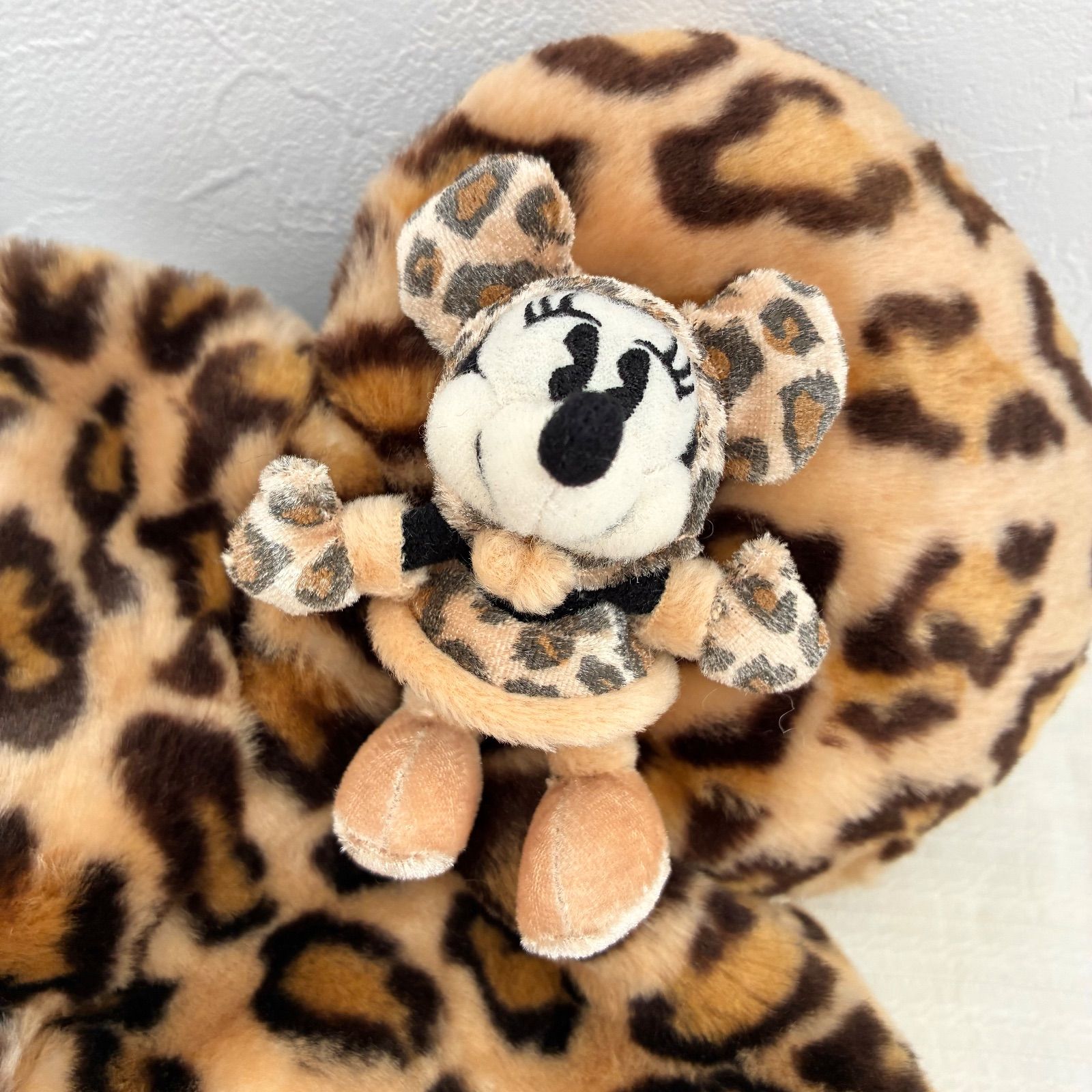 ディズニーミニー ヒョウ柄ファンキャップ】ぬいぐるみ付き 平成レトロ