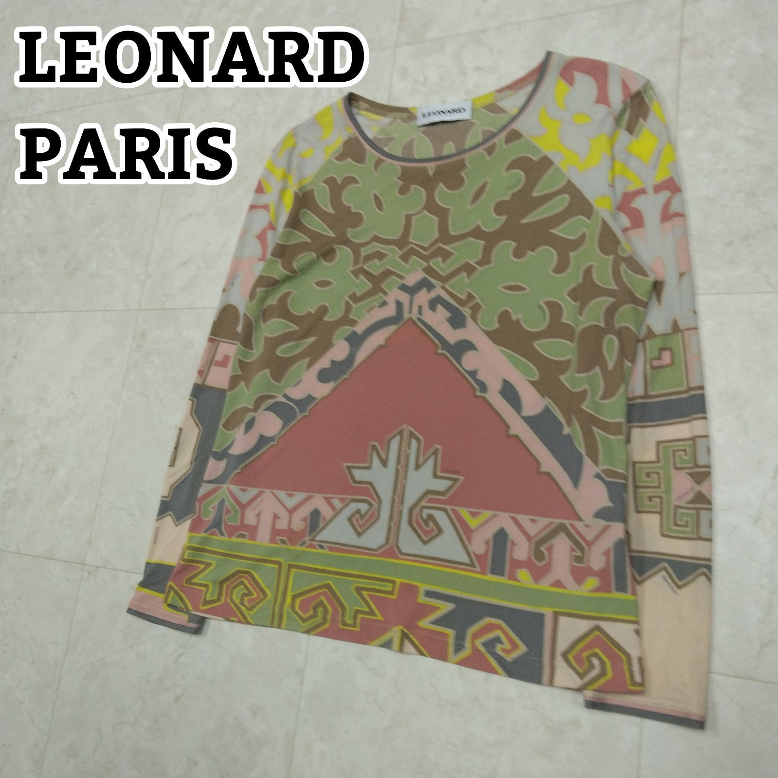 【LEONARD】レオナール／長袖カットソー LEONARD レオナール 長袖カットソー サイズ38 - メルカリ