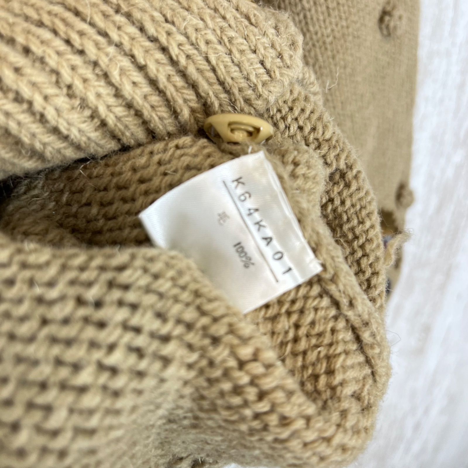 KANEKO ISAO カネコイサオ フェアアイル柄 ラグランスリーブ ウール