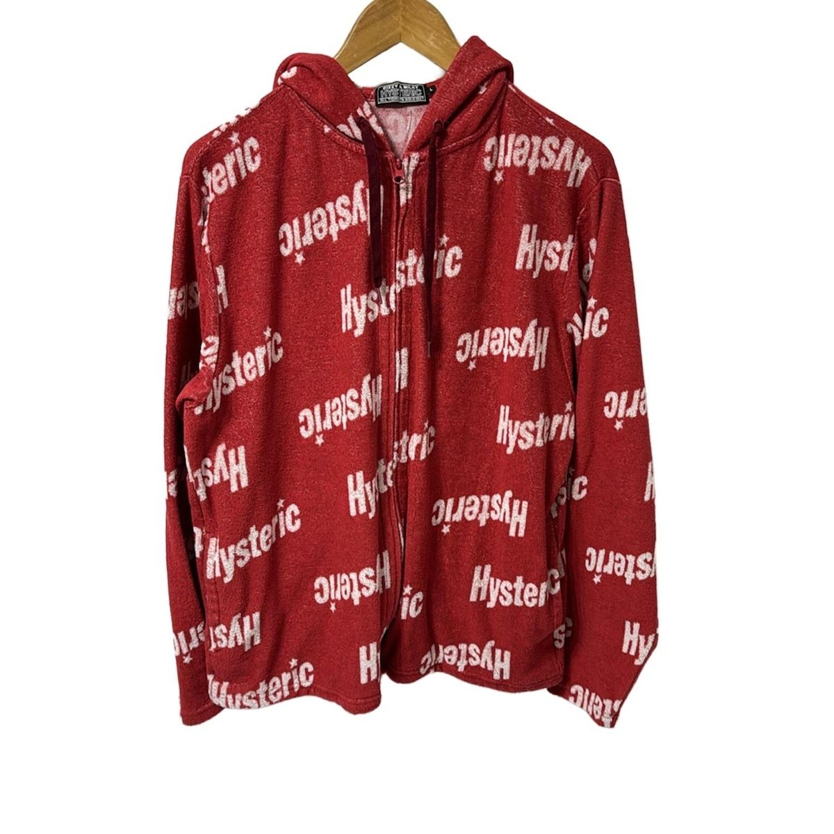 HYSTERIC ヒステリック パーカー サイズL レディース レッド 白 長袖