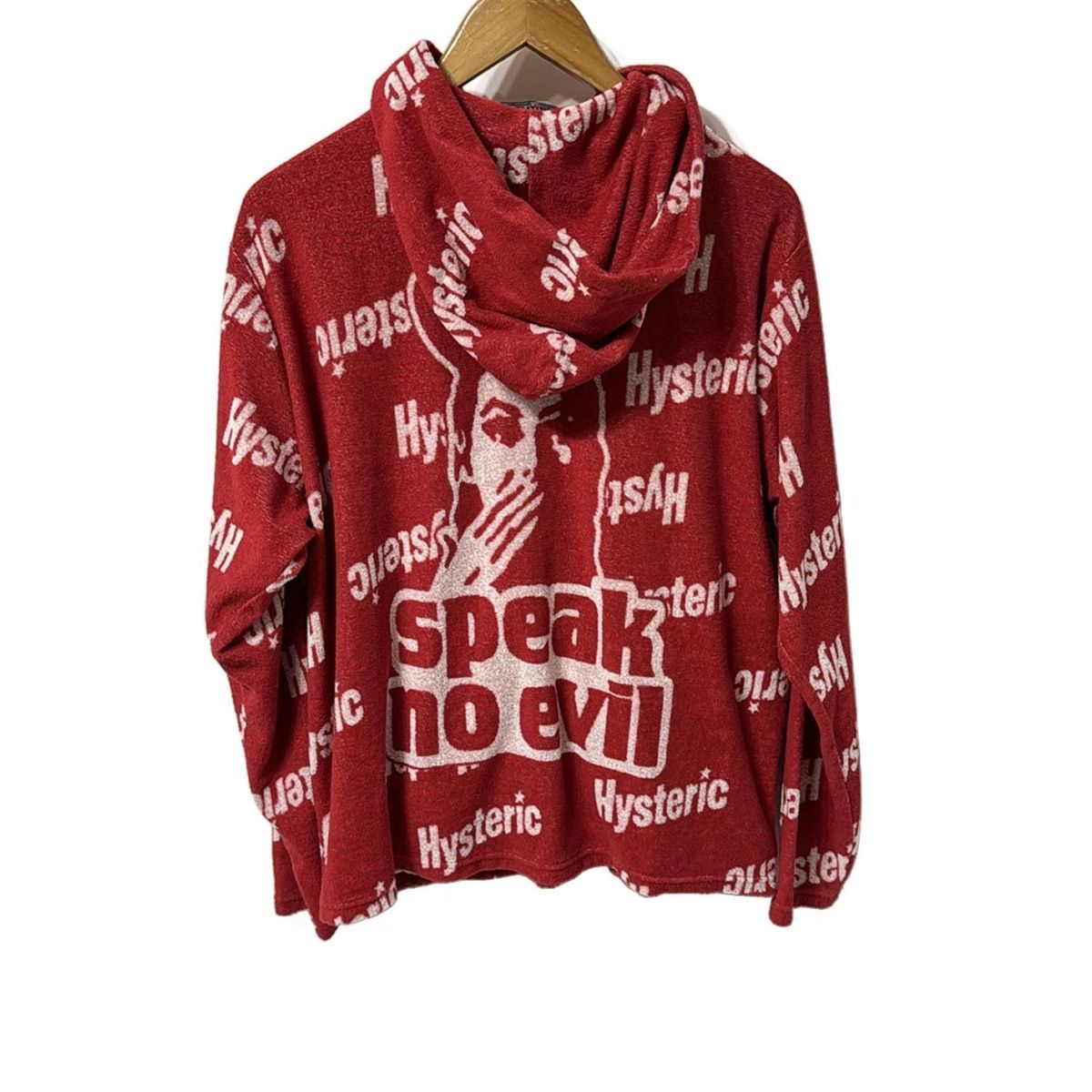 HYSTERIC ヒステリック パーカー サイズL レディース - レッド×白 長袖