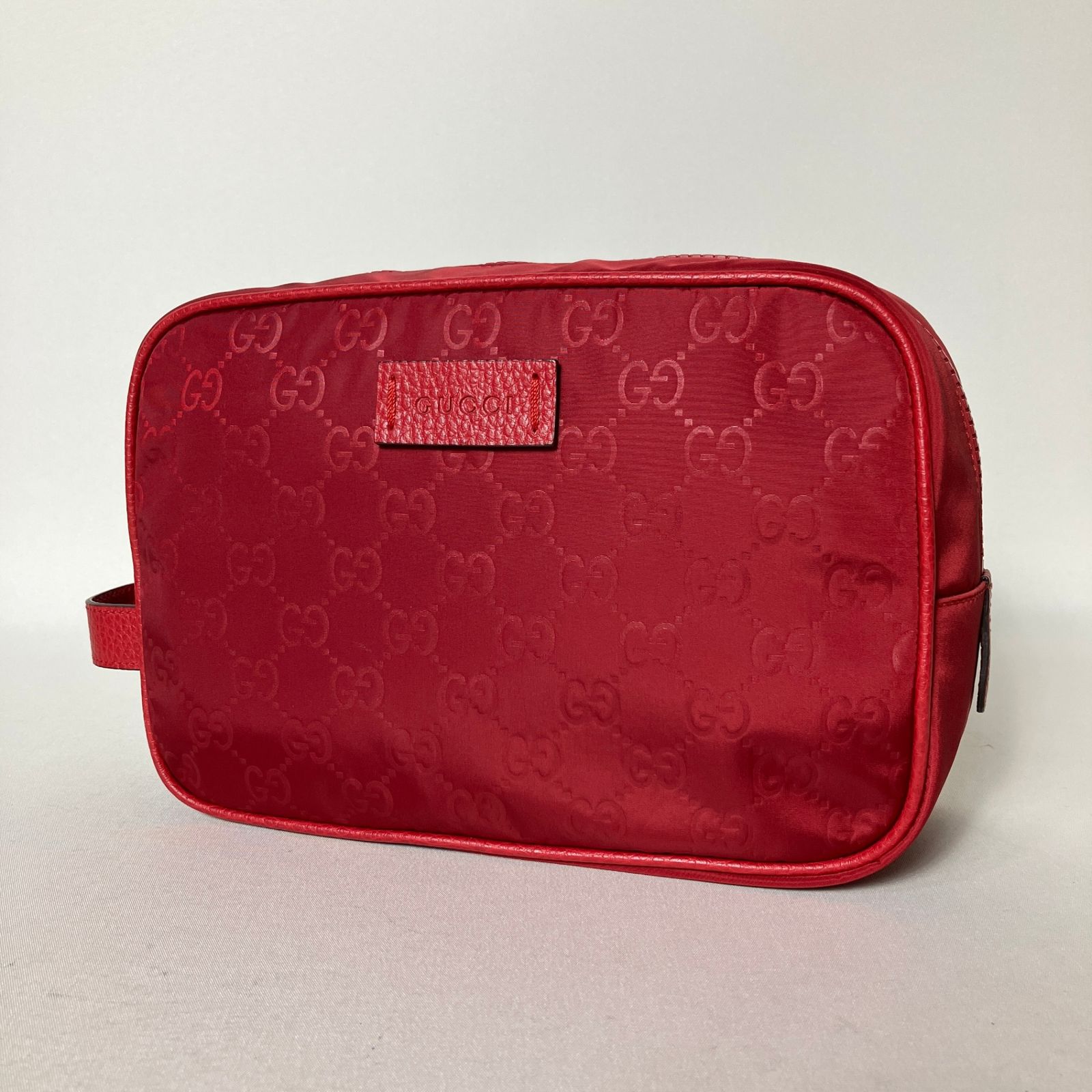 2511-246｜ ｜グッチ GGナイロン セカンドバッグ レッド