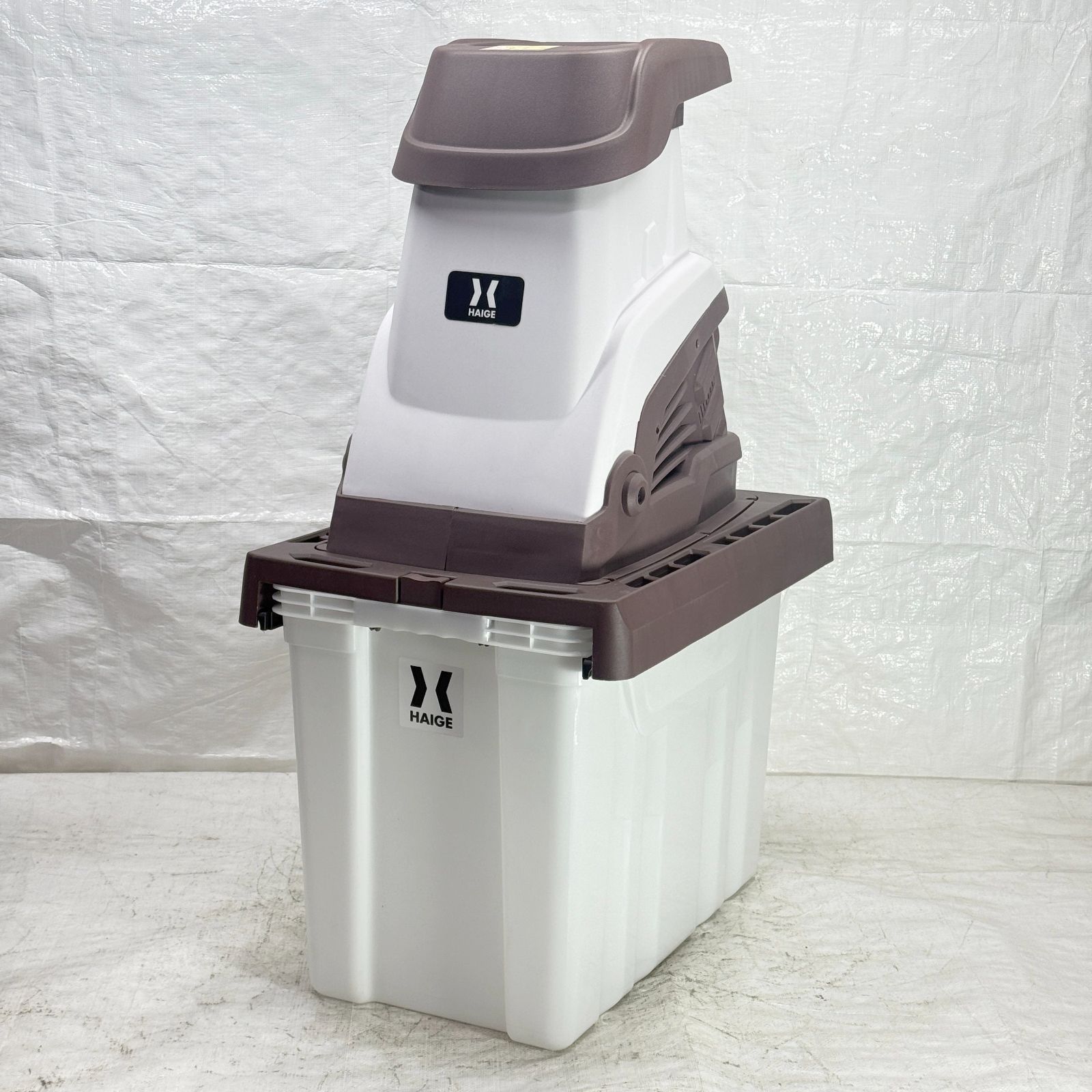 ガーデンシュレッダー 電動 粉砕機 ウッドチッパー 小型 軽量 押込み棒 ダストBOX付き HG BSLD 02 E 1255 2