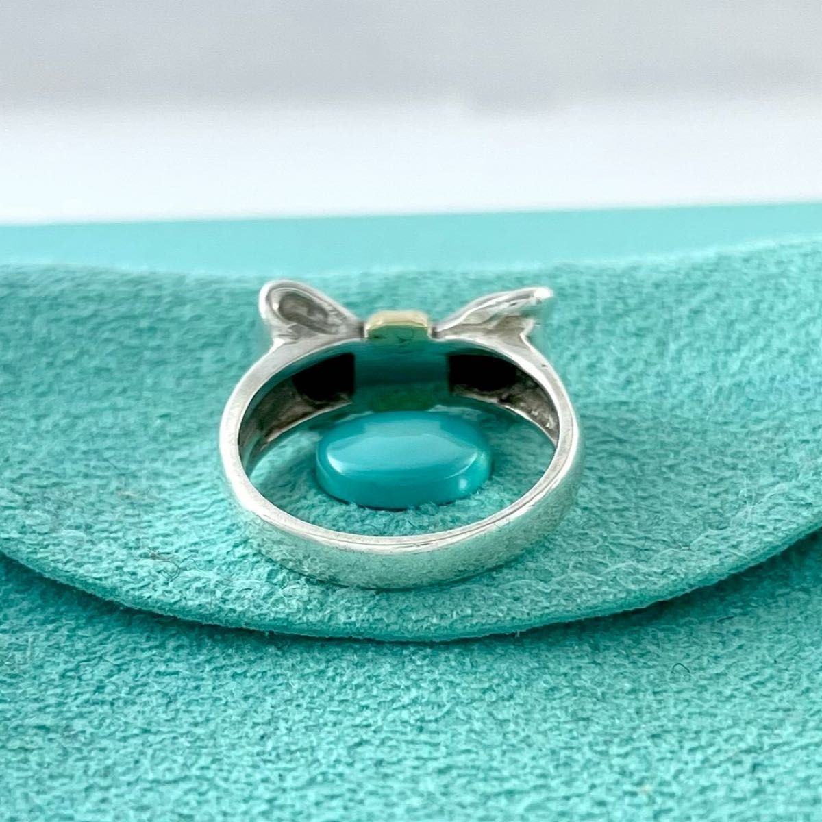 ティファニー 8.5号 リボン ボウ 750 925 コンビ リング XB3fe - メルカリ