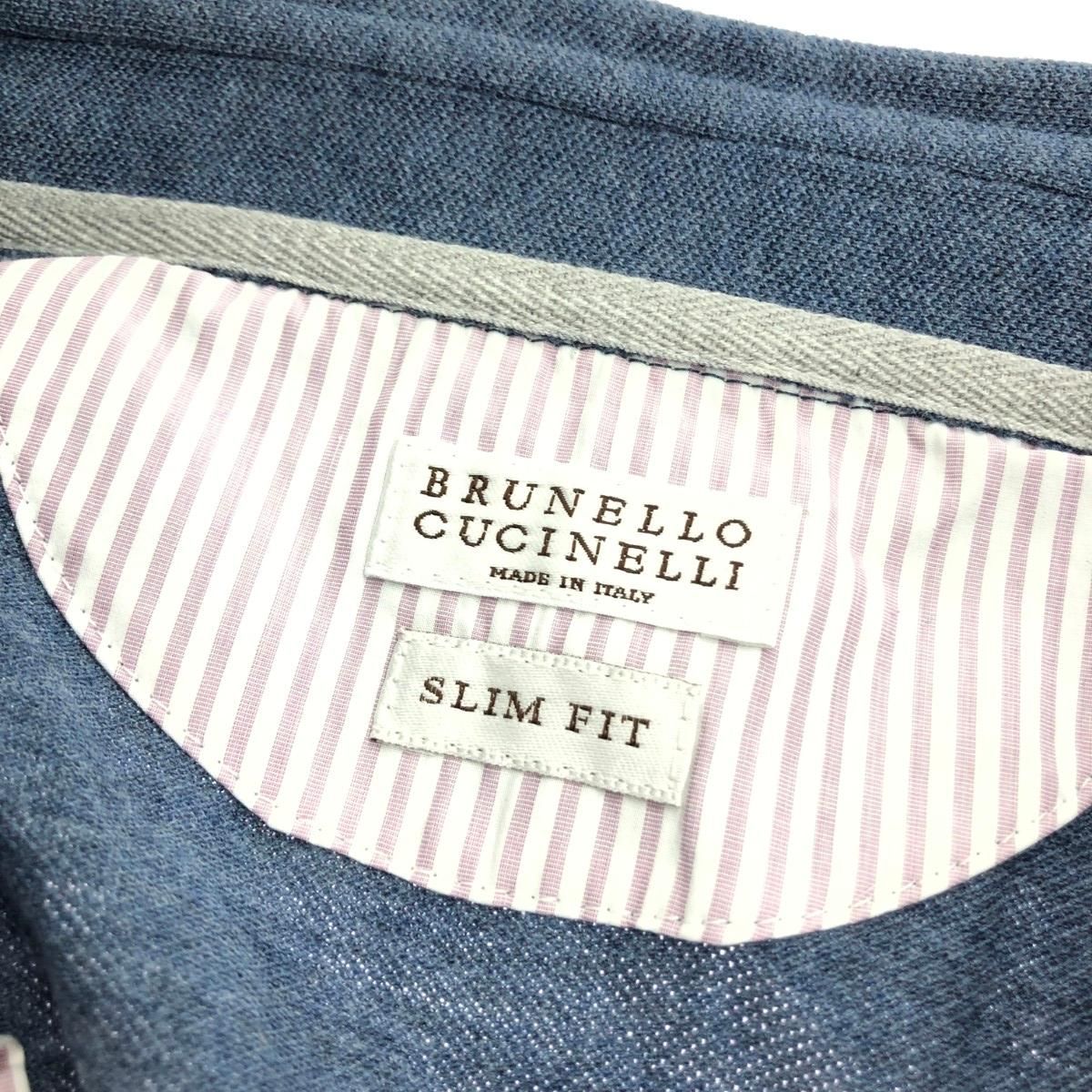 BRUNELLO CUCINELLI ブルネロクチネリ ポロシャツ 半袖 BRUNELLO CUCINELLI ブルネロクチネリ 半袖ポロシャツ サイズ:M 刺繍