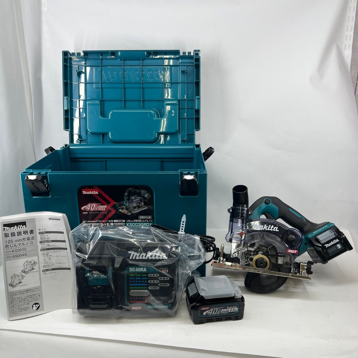 〇〇MAKITA マキタ 125 mm充電式防じんマルノコ グリーン 充電器 充電池 ケース付