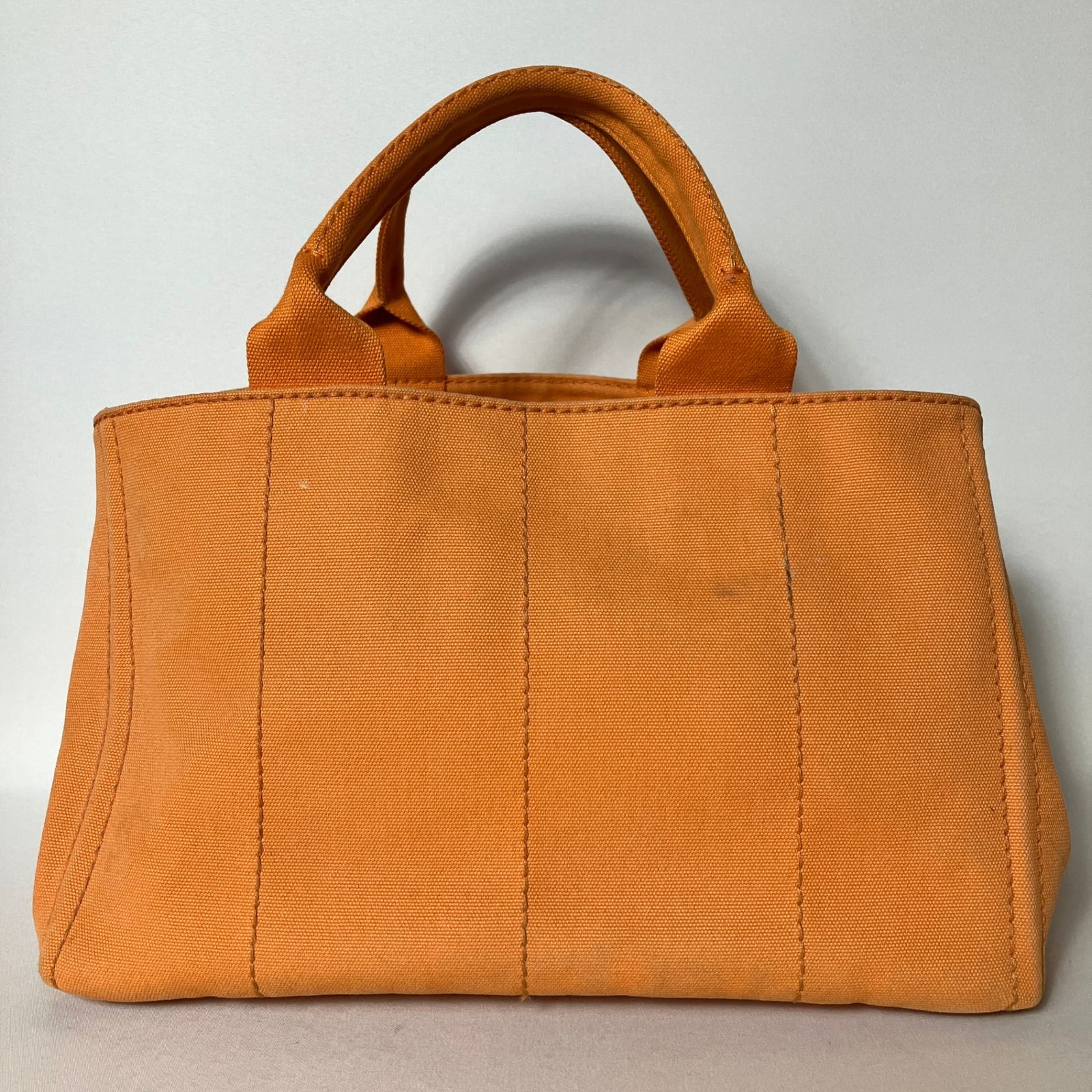 2511-251｜美品｜プラダ カナパ トートバッグ キャンバス オレンジ