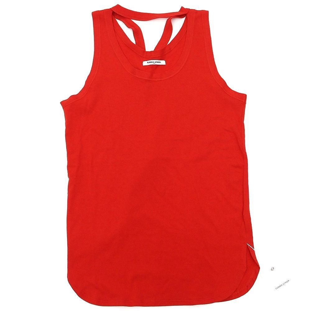 未使用品 FUMIKA_UCHIDA DOUBLE NECK NO-SLEEVE TANKTOP タンクトップ