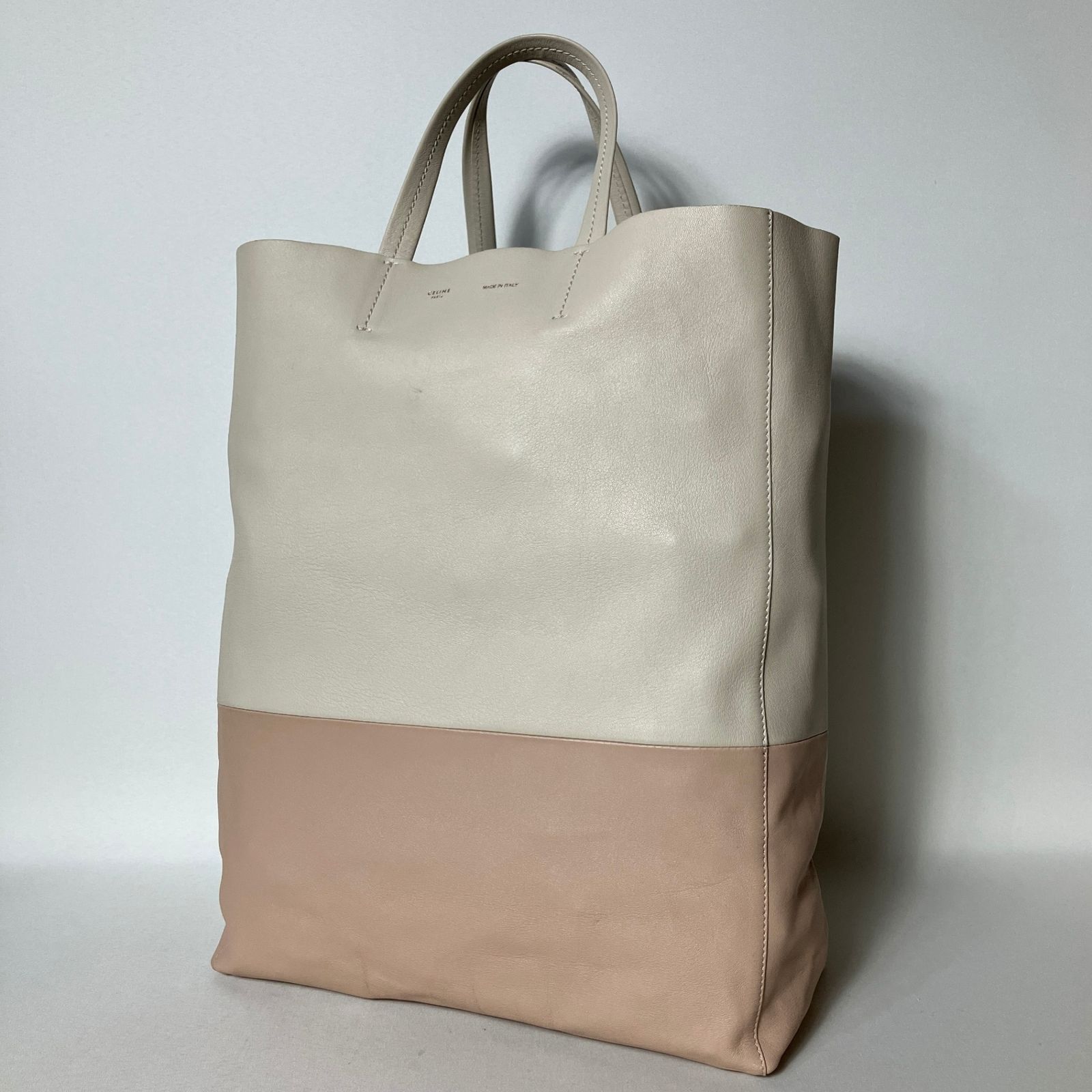 2511-253｜美品｜セリーヌ ホリゾンタルカバ トートバッグ バイカラー 
