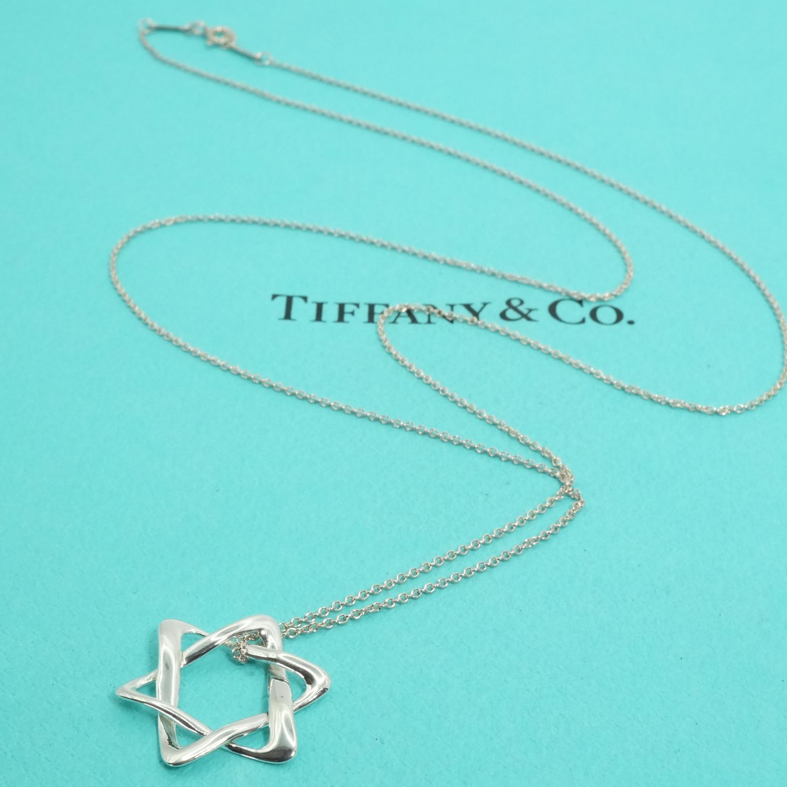 希少 ティファニー ロング スターオブダビデ ネックレス/25-1622S