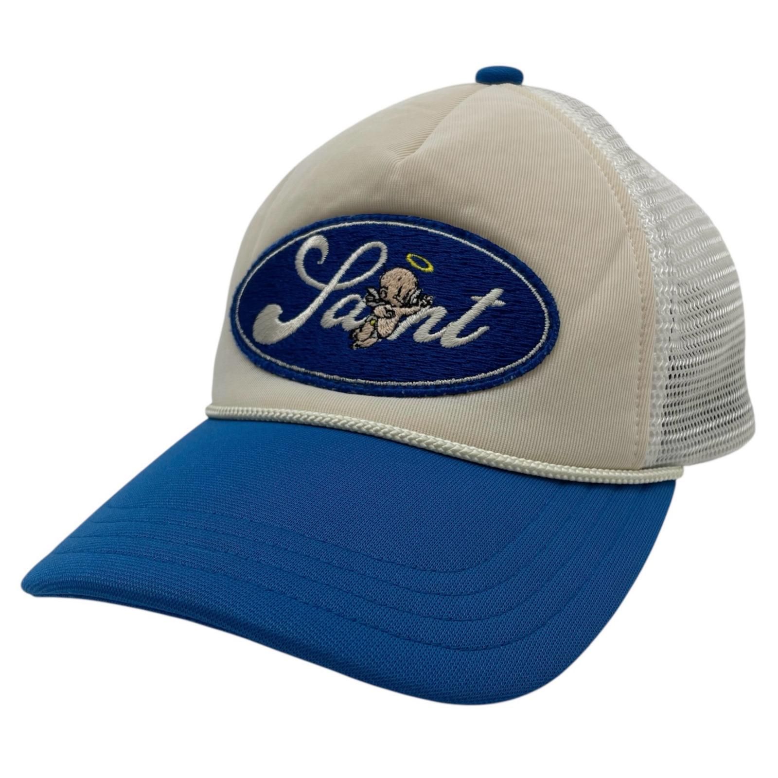 SAINT MICHAEL セントマイケル 22 SS CAP BABY 帽子 キャップ SM S 0000 057 ブルー ホワイト