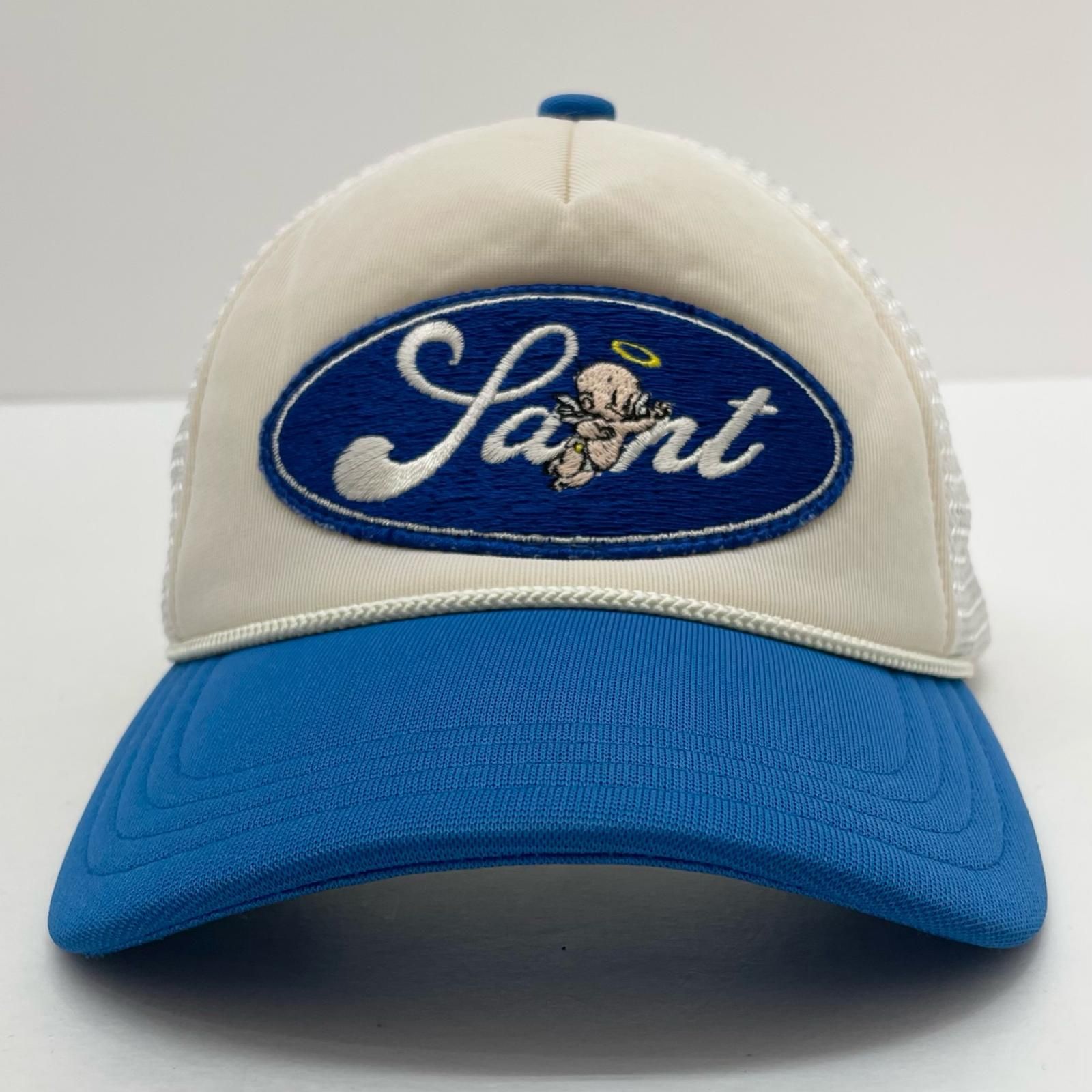 SAINT MICHAEL セントマイケル 22 SS CAP BABY 帽子 キャップ SM-S 22-0000-057 ブルー×ホワイト