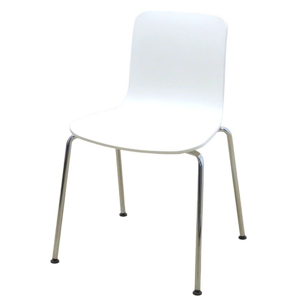 ヴィトラ Vitra ハル HAL ミーティングチェア ホワイト クロームベース ジャスパーモリソン 肘無し 会議椅子 EG 19742 オフィス家具