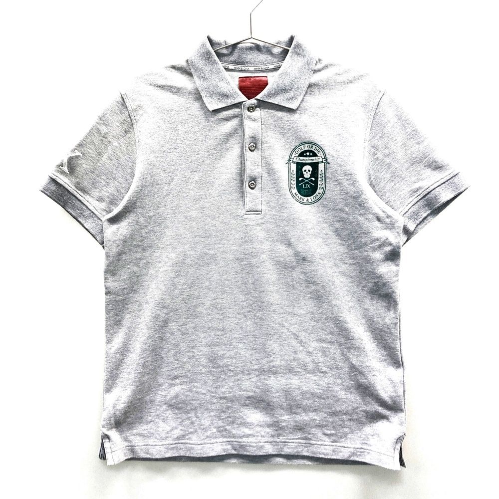 サイズ：M MARKu0026LONA マークアンドロナ 半袖ポロシャツ スカル