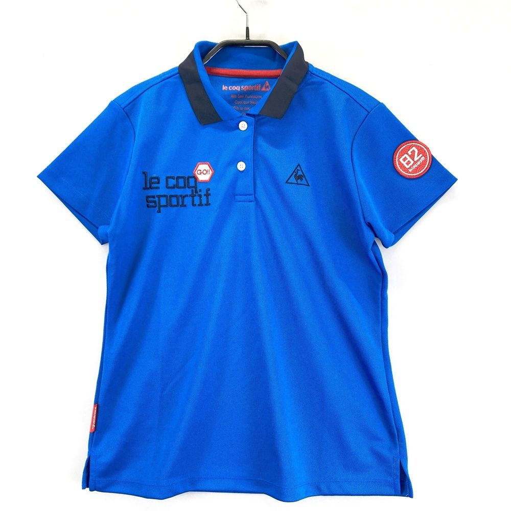 サイズ：M LE COQ GOLF ルコックゴルフ 半袖ポロシャツ ブルー系