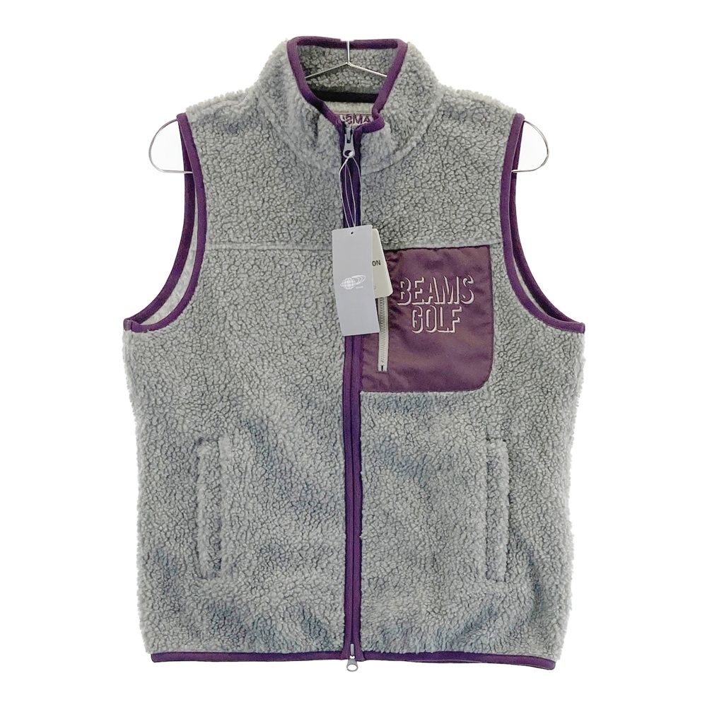 サイズ M BEAMS GOLF ビームスゴルフ フリースベスト グレー系 ゴルフウェア レディース ストスト