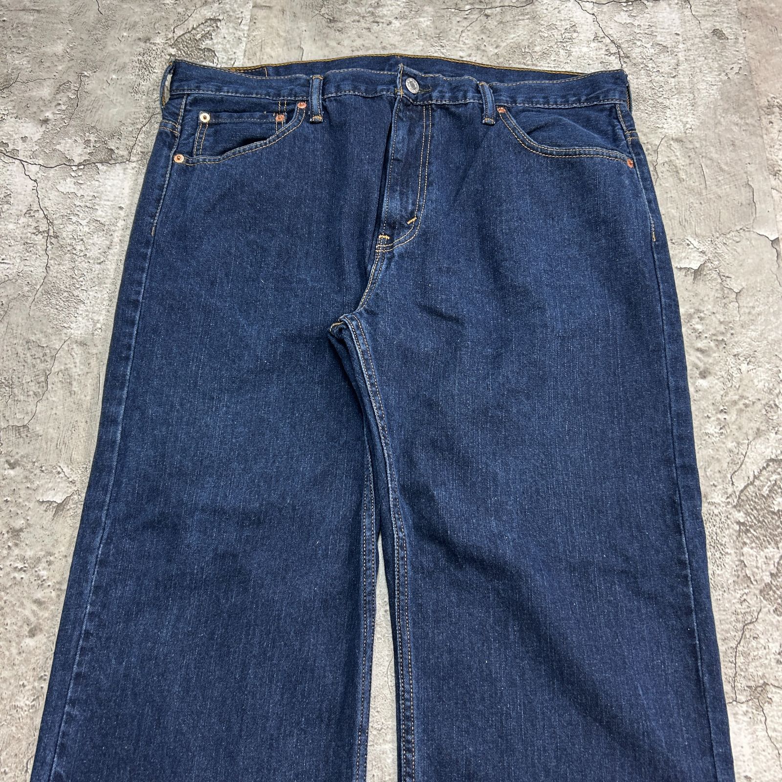 リーバイス569 デニムパンツ W33 ダークインディゴ 濃紺 縦落ち ヒゲ 