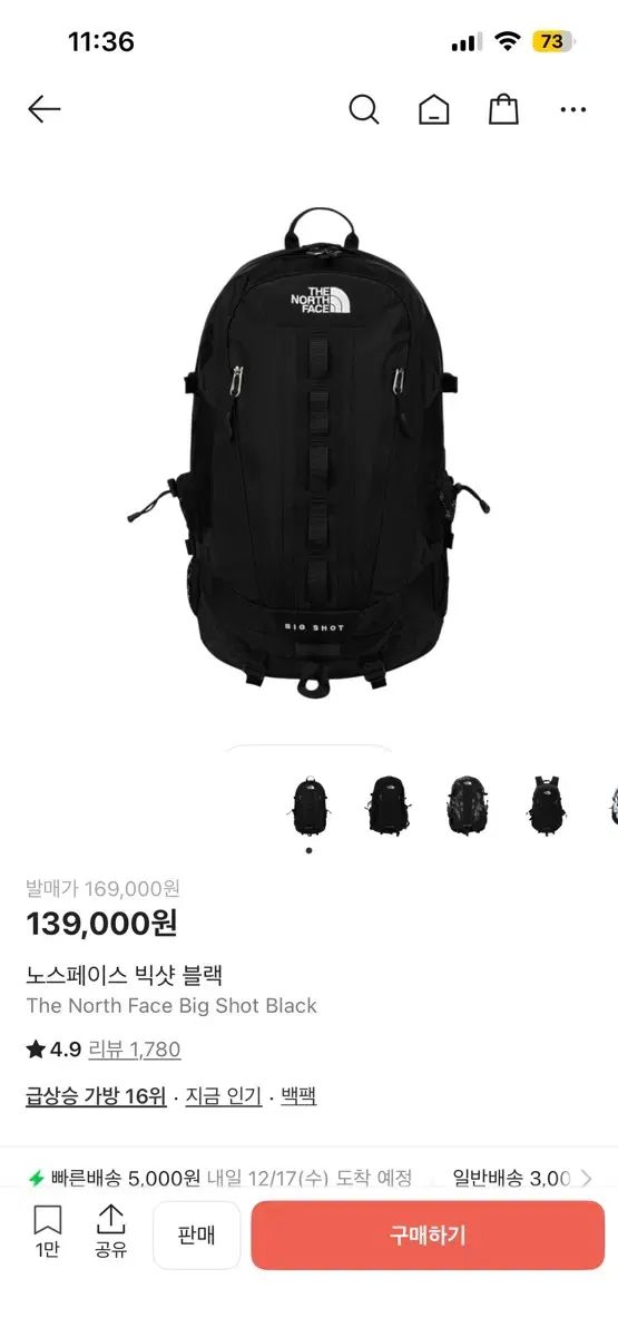 THE NORTH FACE ザ ノース フェイス BIG SHOT ブラック