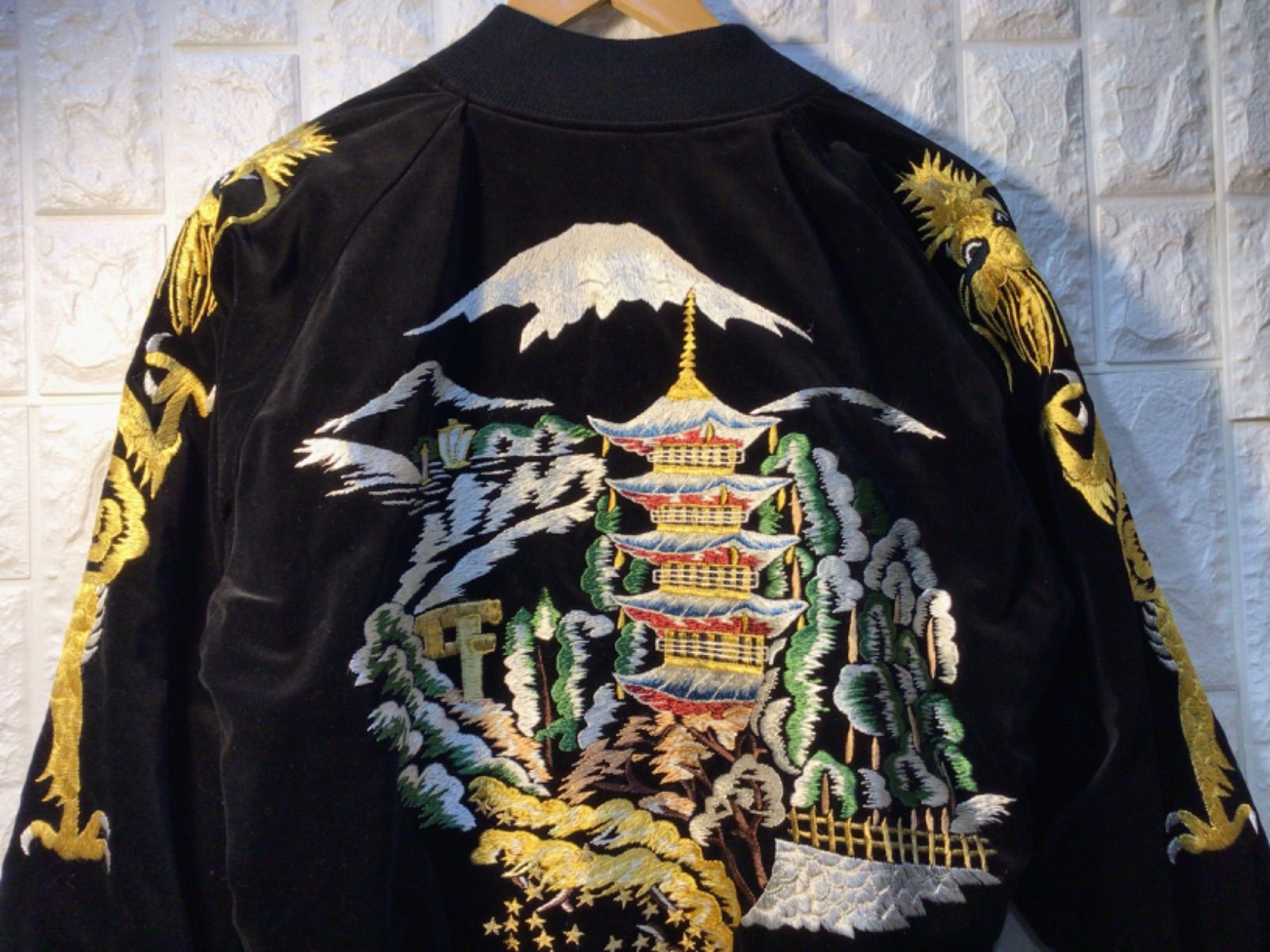 WAREHOUSE 五重塔 別珍 リバーシブル スカジャン