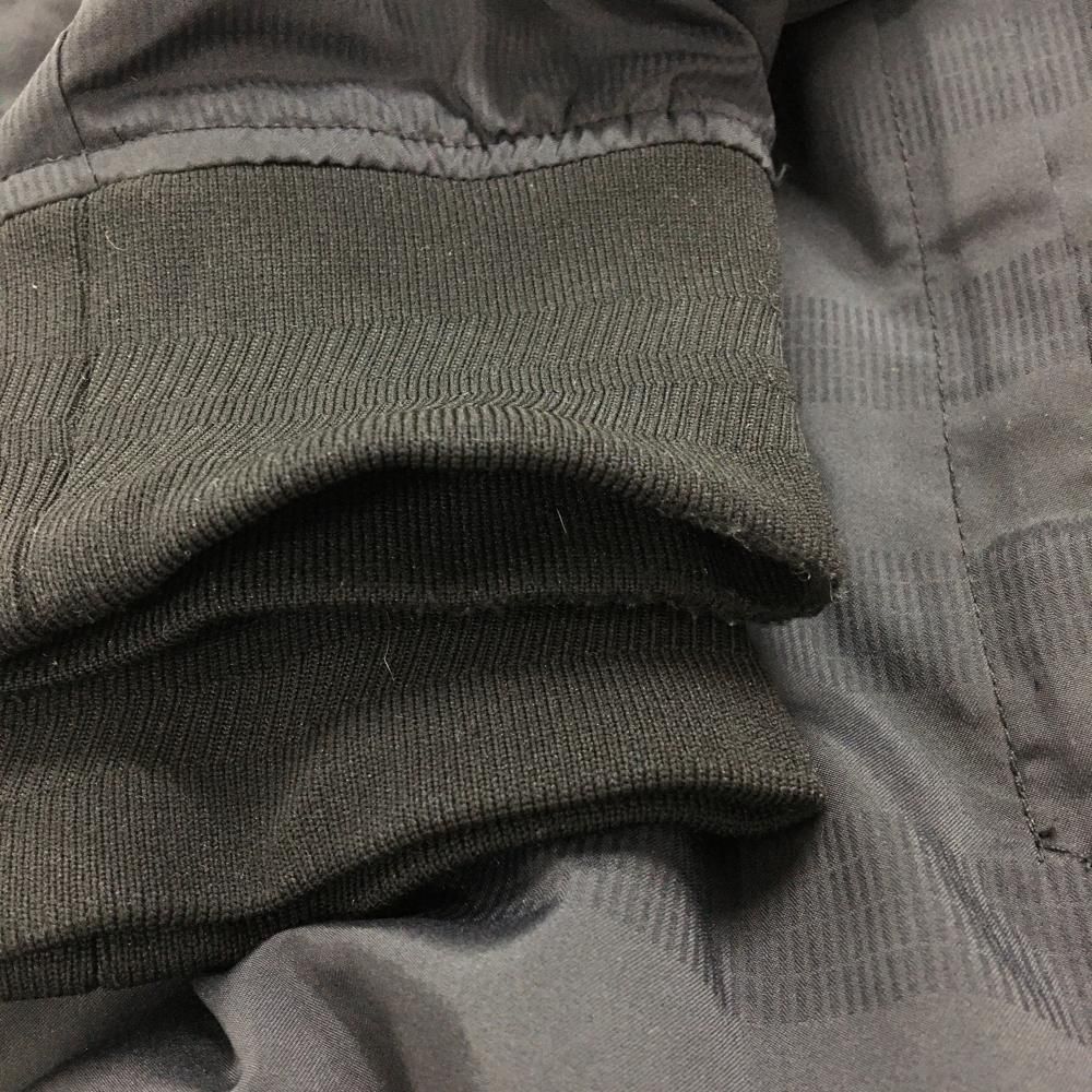 美品】パーリーゲイツ ジャケットブルゾン 黒×白 ジップロゴ ボーダー