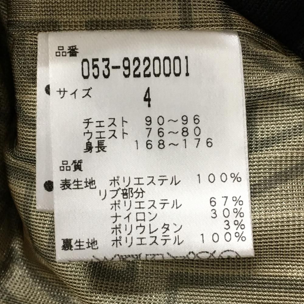 美品】パーリーゲイツ ジャケットブルゾン 黒×白 ジップロゴ ボーダー