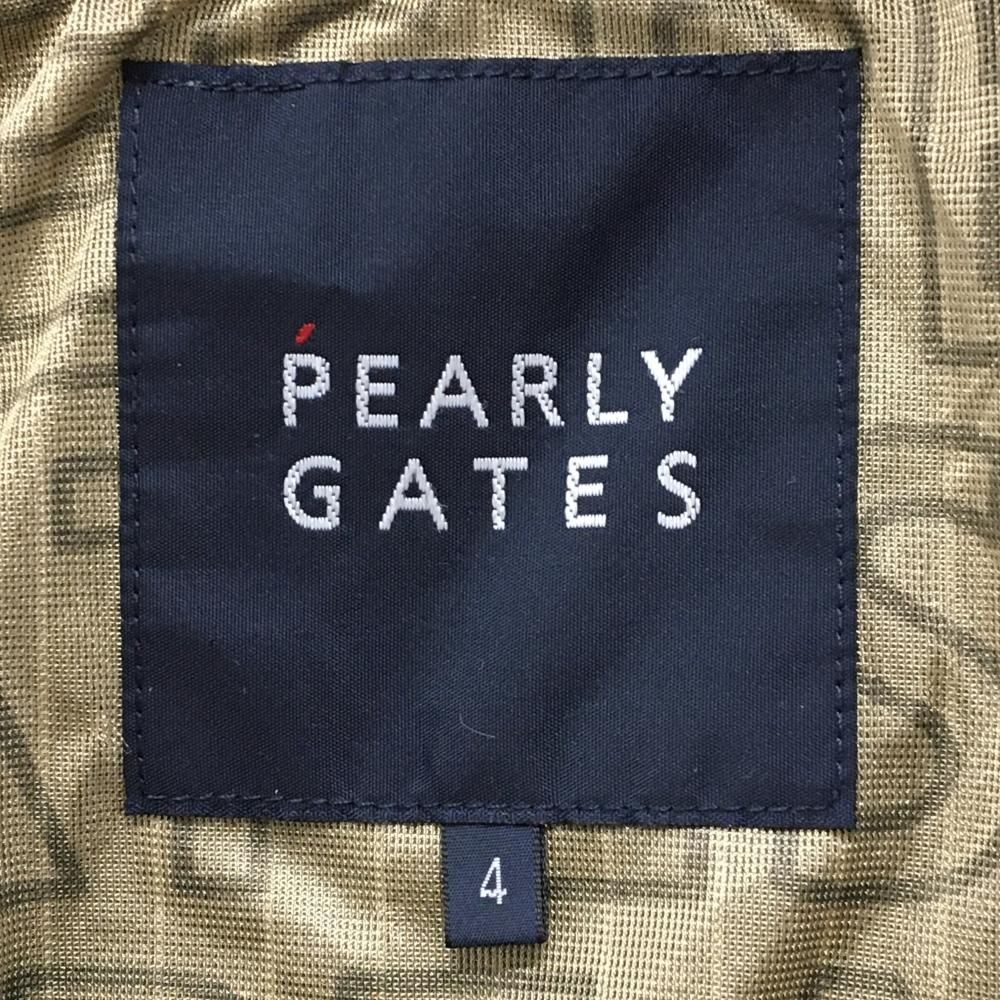 美品】パーリーゲイツ ジャケットブルゾン 黒×白 ジップロゴ ボーダー