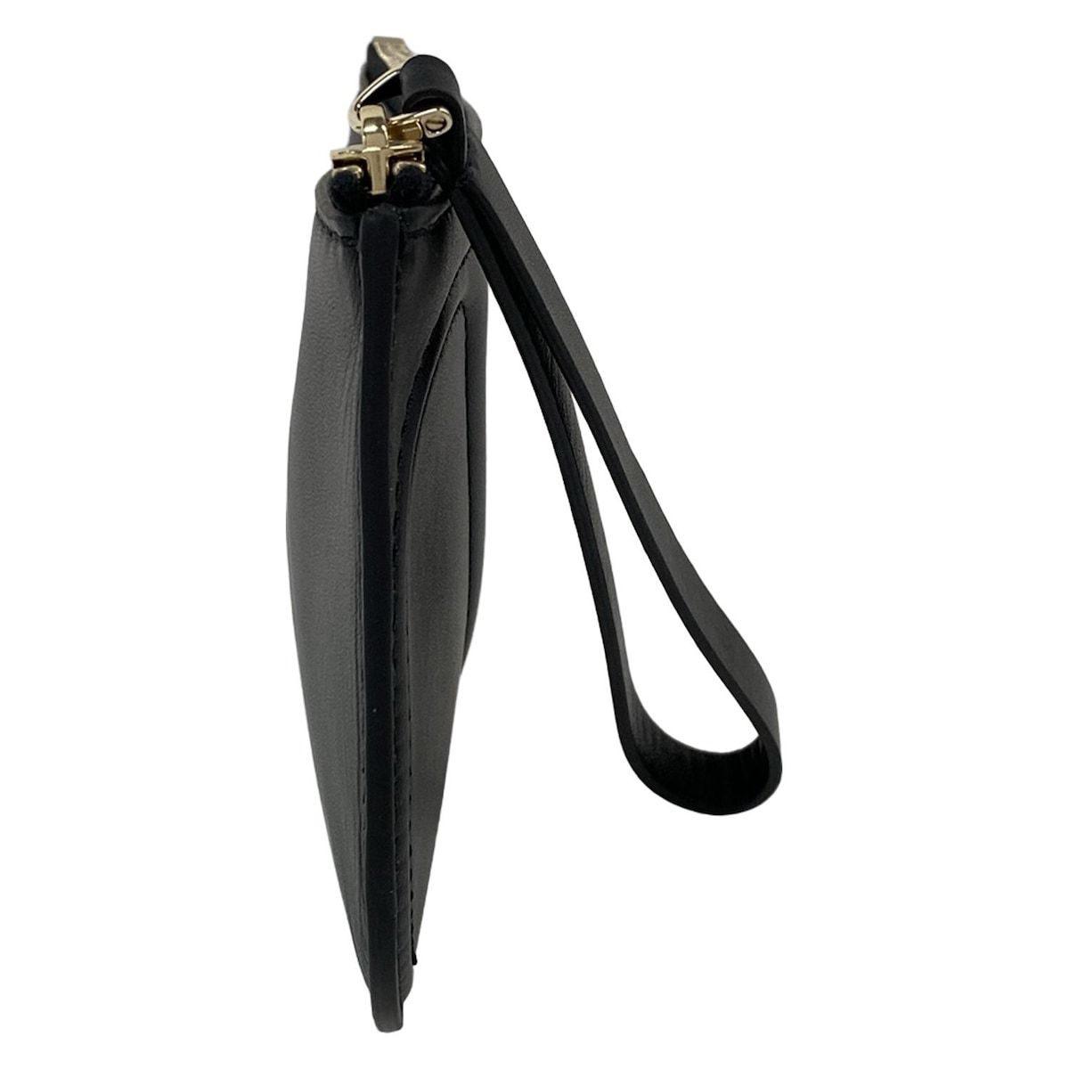 バレンチノガラバーニ クラッチバッグ 黒 Vロゴ レザー