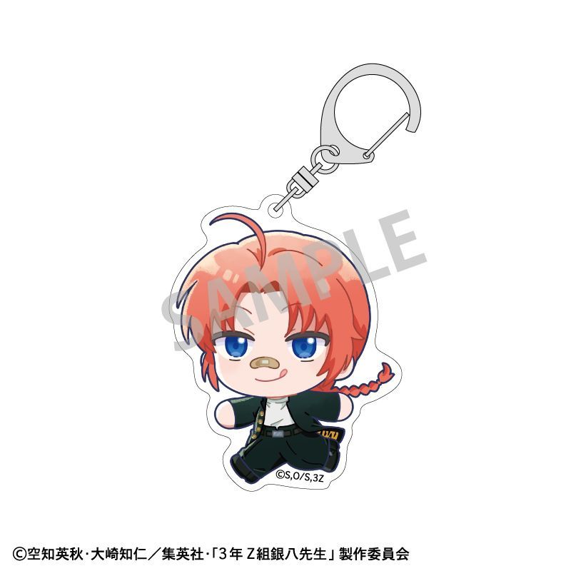 新品/公式】3年Z組銀八先生_アクリルキーホルダー 神威 登校風景描き
