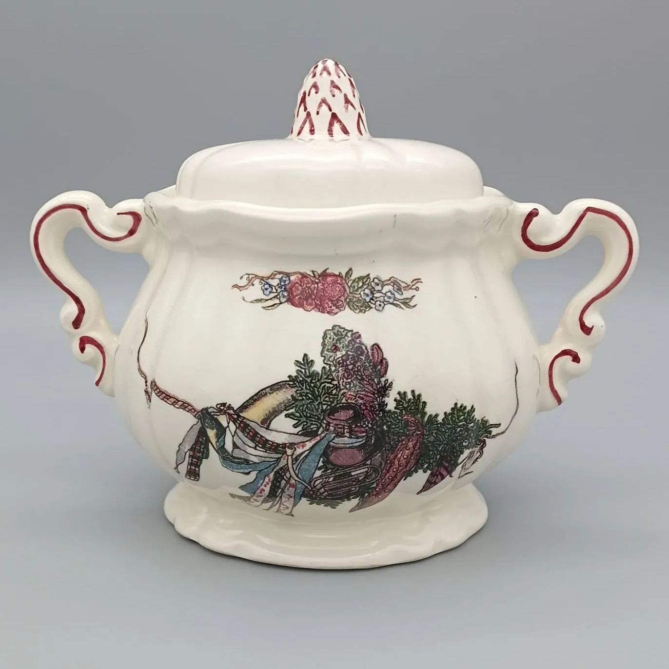 サルグミンヌ 花リム シュガーポット 砂糖入れ 小物入れ Obernai