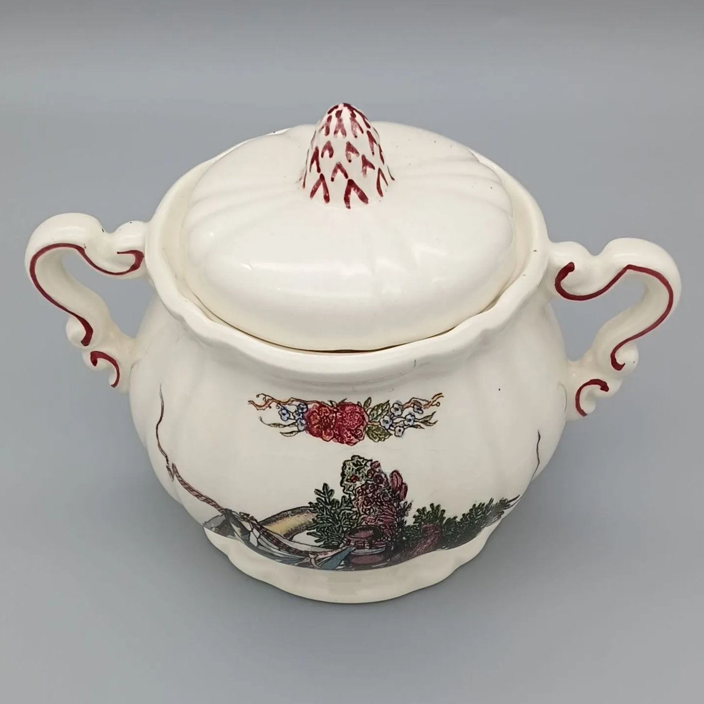 サルグミンヌ 花リム シュガーポット 砂糖入れ 小物入れ Obernai