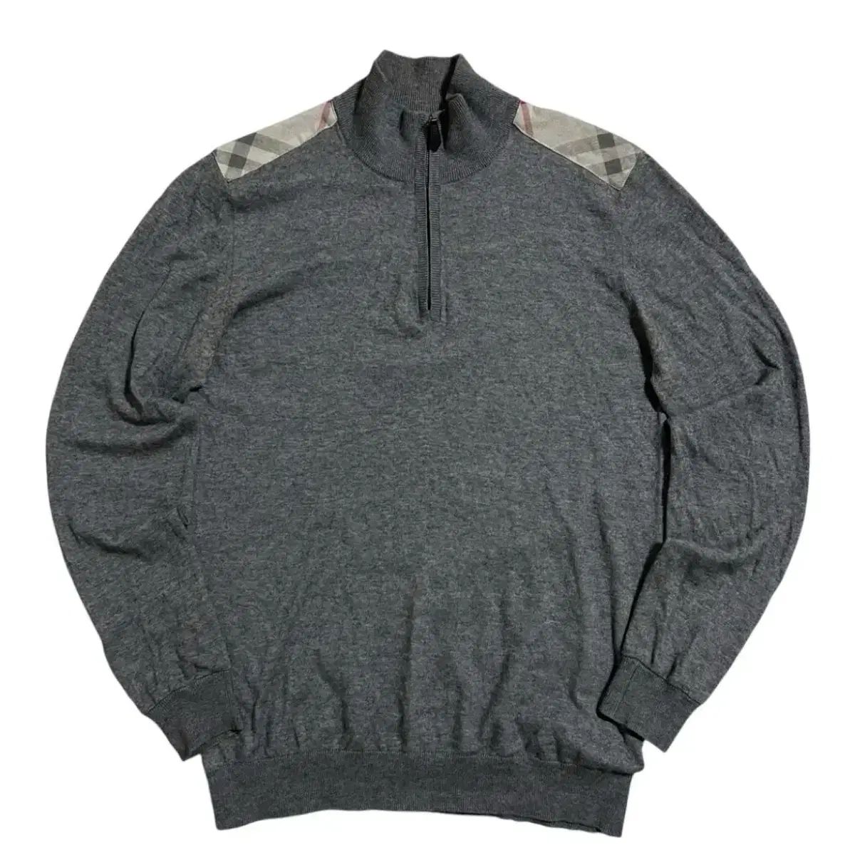 バーバリー タータンチェック カシミア ハーフジップアップ 販売済み