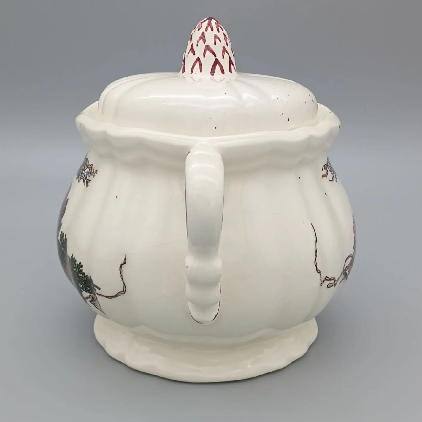 サルグミンヌ 花リム シュガーポット 砂糖入れ 小物入れ Obernai