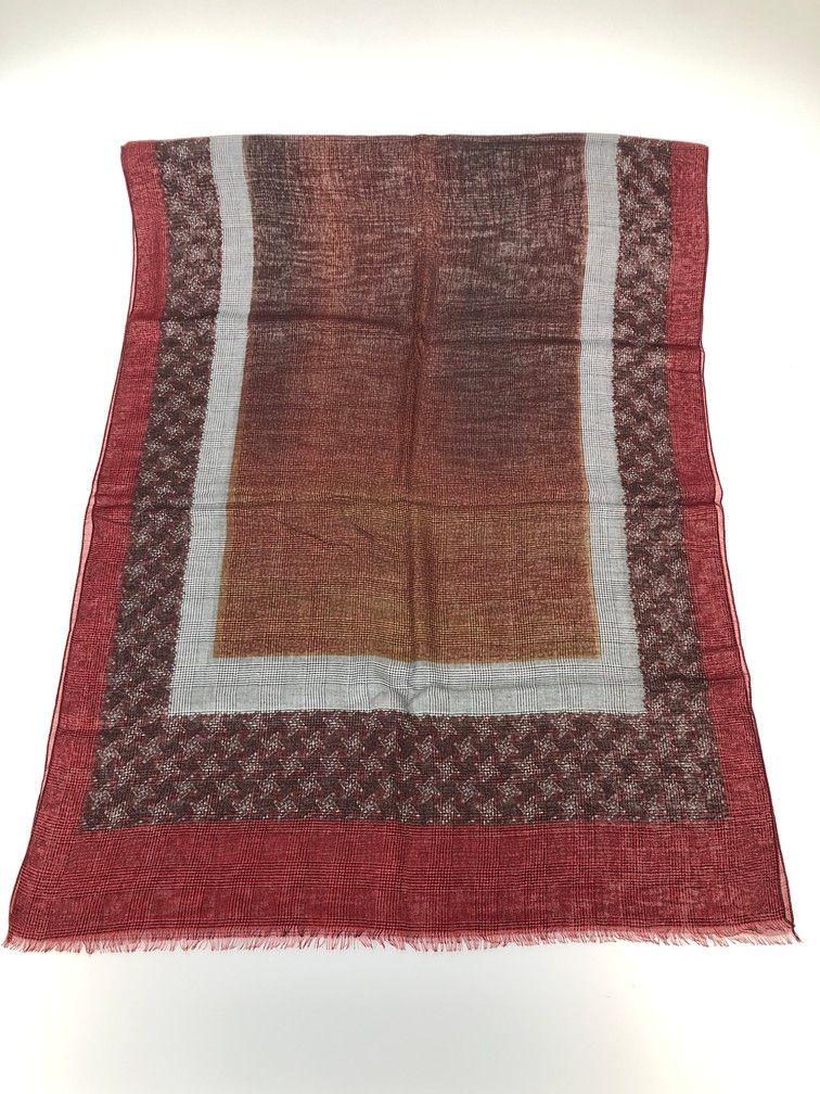 品 GUCCI グッチ プリンス オブ ウェールズ プリント モダールストール 赤 レッド 183-251216-SY-04-iwa