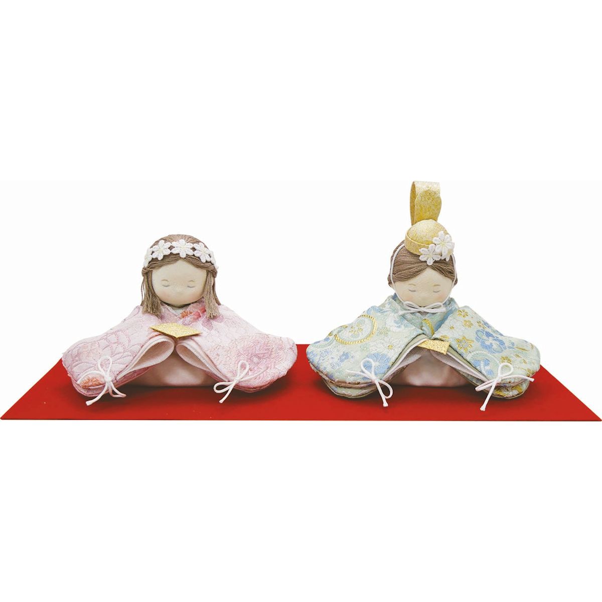 雛人形 雛飾り 夢羽 ゆめは 雛こはるモウセン飾り コンパクト マンションサイズ 手作りちりめん細工 桃の節句