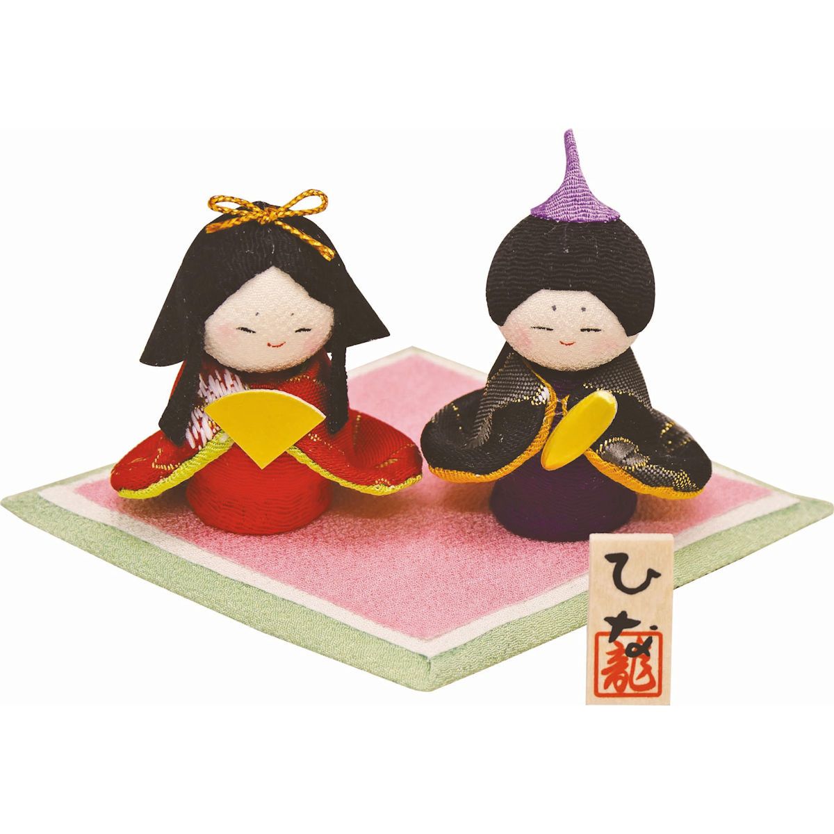 雛人形 雛飾り 金襴おぼこ雛 コンパクト マンションサイズ 手作り