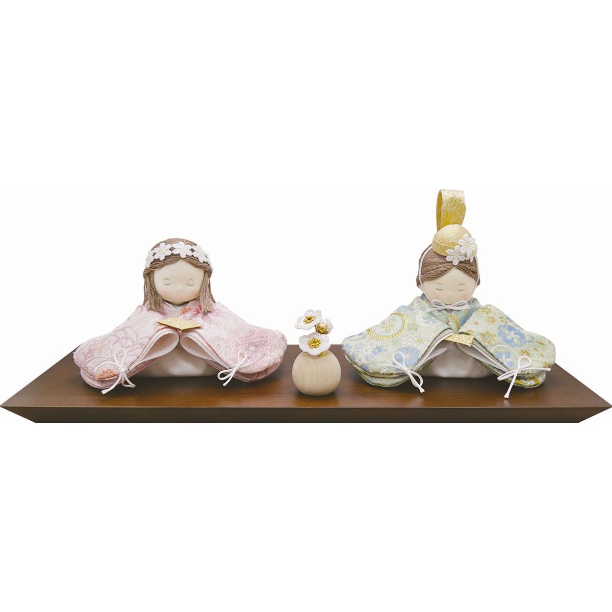 雛人形 雛飾り 夢羽 ゆめは 雛こはる コンパクト マンションサイズ 手作りちりめん細工 桃の節句