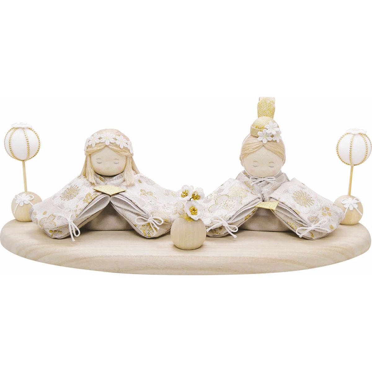 雛人形 雛飾り 夢羽 ゆめは 雛ましろお飾りセット コンパクト マンションサイズ 手作りちりめん細工 桃の節句