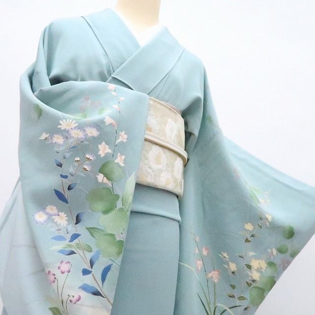 百華❀Y4189◇正絹 手縫い仕立て 訪問着 着物 単品 - メルカリ