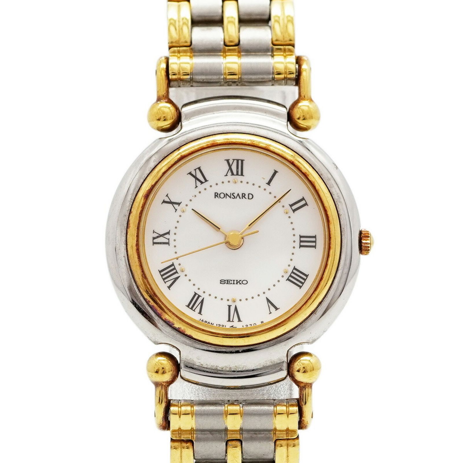 セイコー ロンサール 1221 0150 白文字盤腕時計 レディース