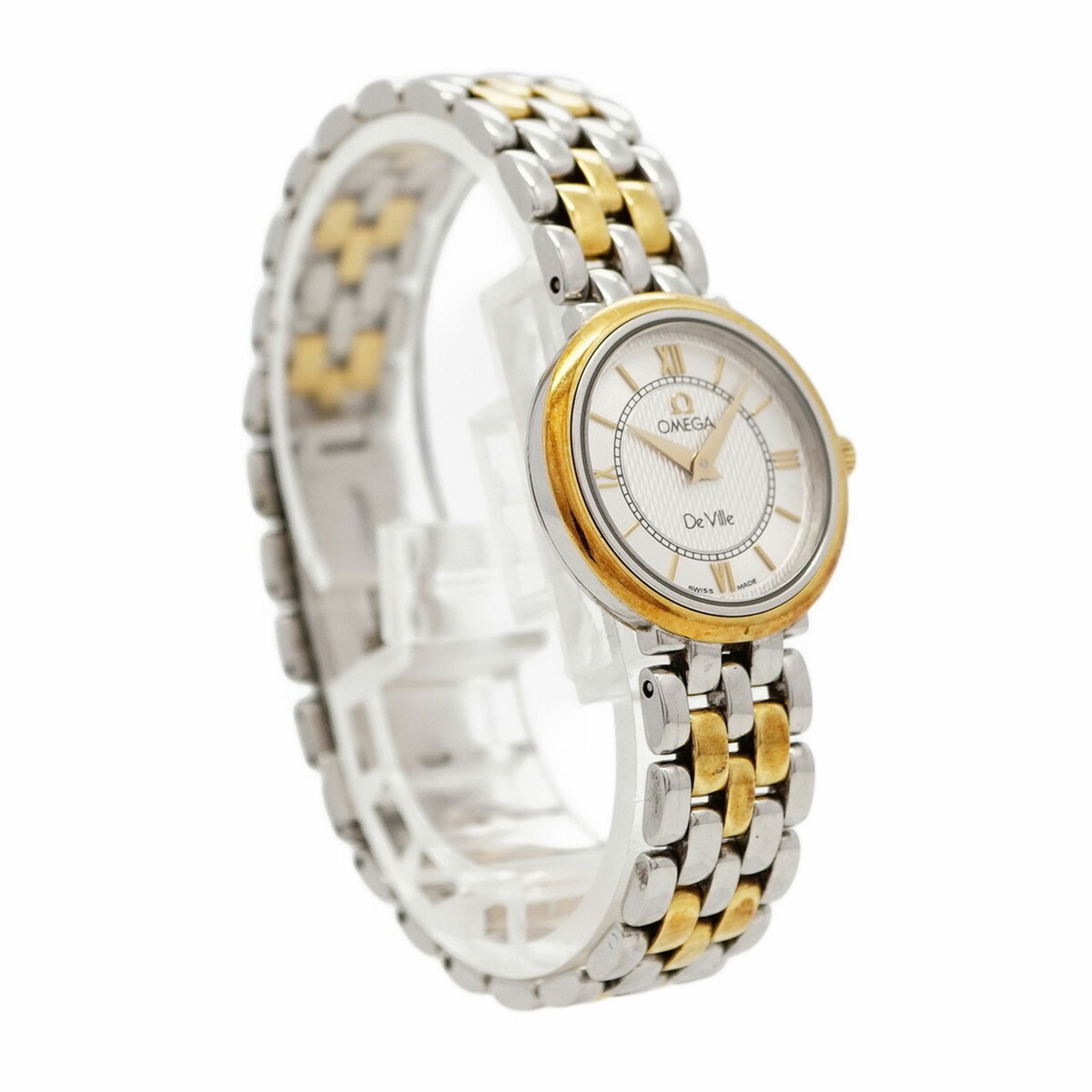 シルバー文字盤腕時計 レディース