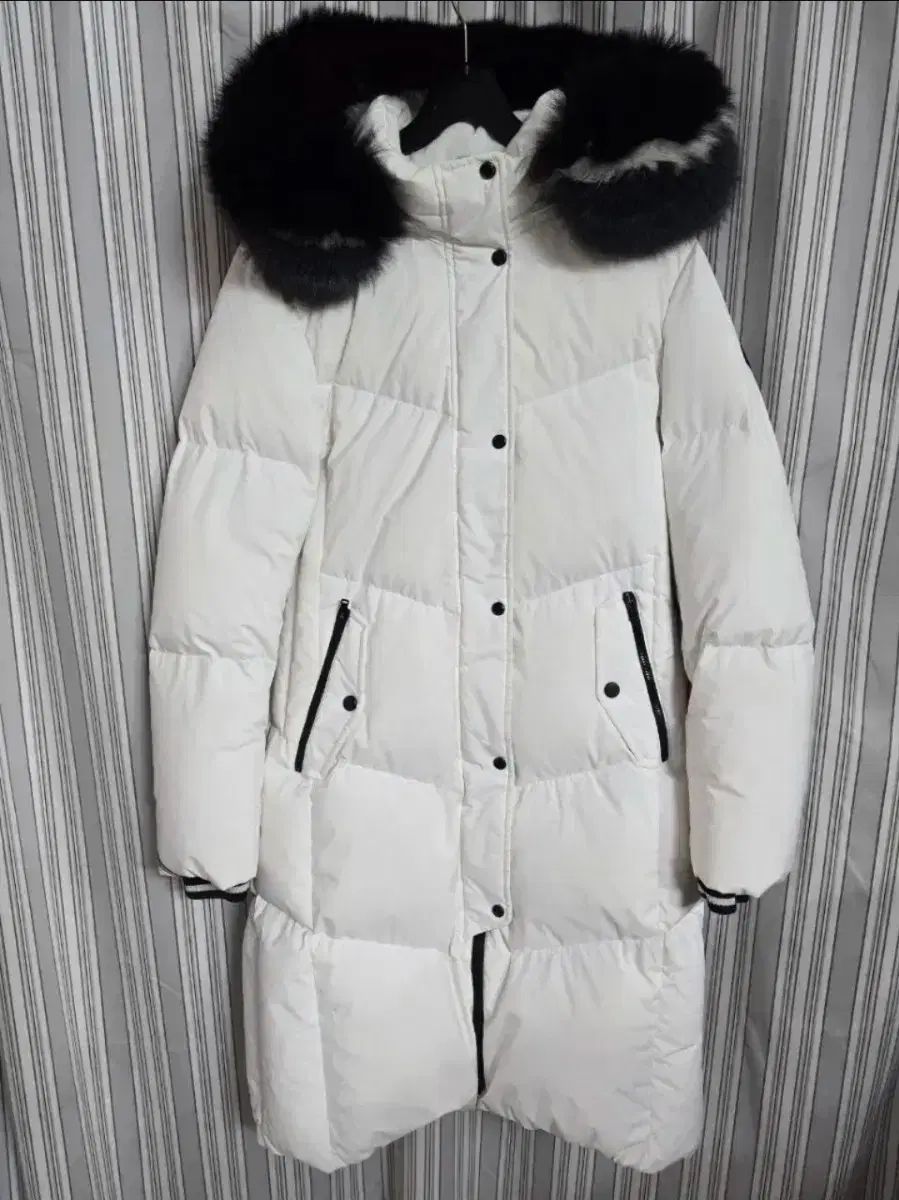 90 JDX レディースゴルフ 白 フード ダウンジャケット ロング丈